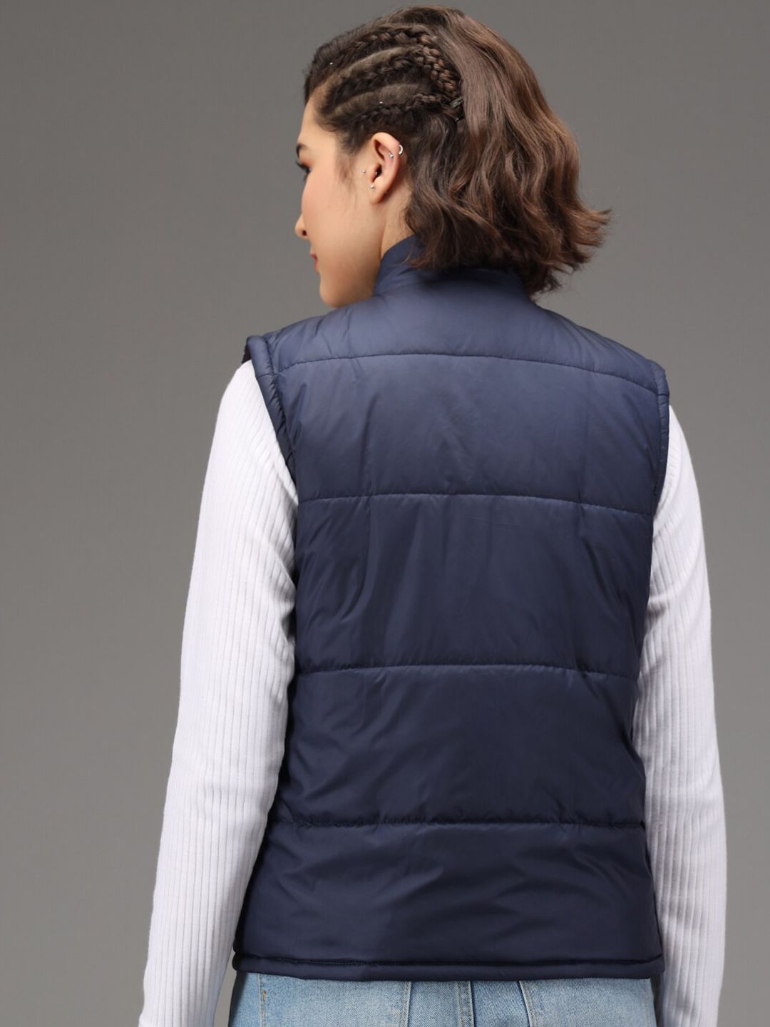 Kotty Women Blue Solid Puffer Jacket