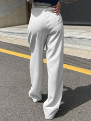 KOTTY BIZwear Women Straight Fit Pleated Trousers