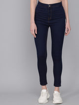Kotty Women Blue Jean Skinny Fit High-Rise Cropped Jeans