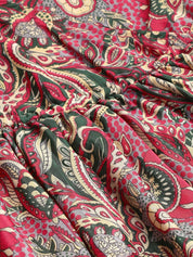 Kotty Ethnic Motifs Printed V-Neck Fit & Flare Dress