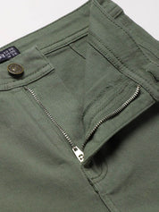 Kotty Women Olive Green Flared High-Rise Stretchable Jeans