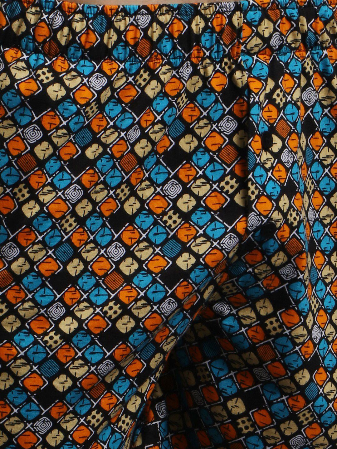 Kotty Men Blue & Orange Printed Boxers