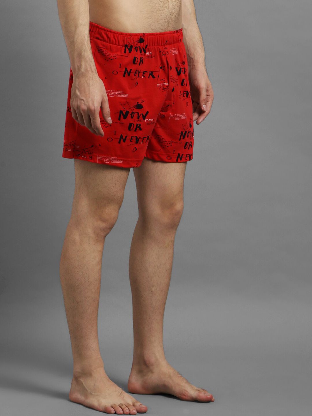 Kotty Men Red & Black Printed Boxer