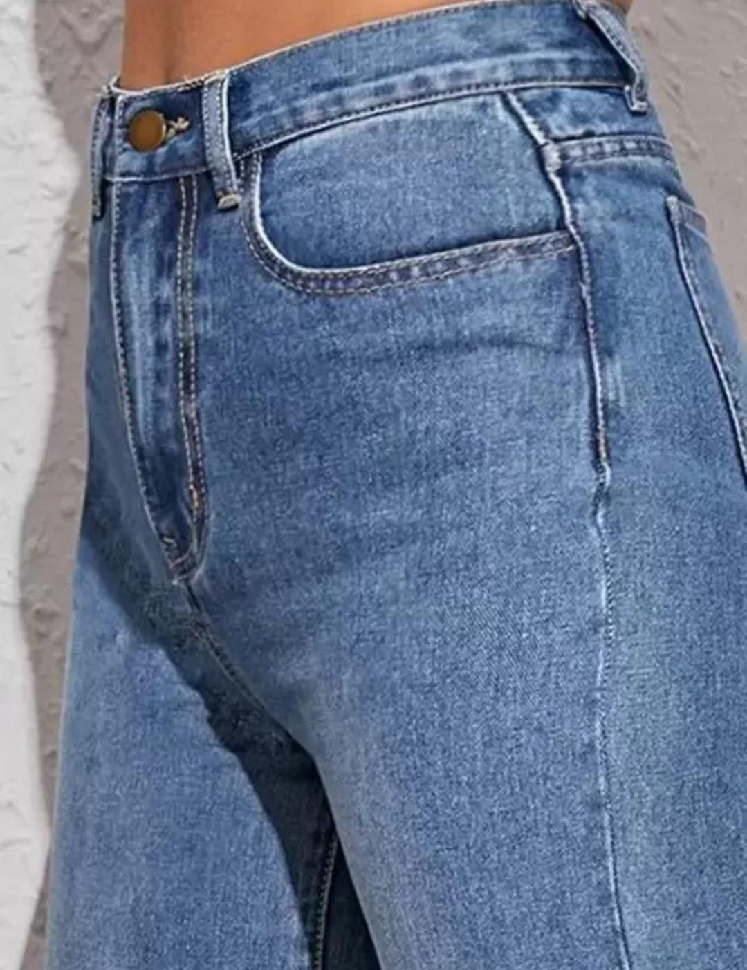 Kotty Women Blue Jean Straight Fit Light Fade High Rise Stretchable Jeans