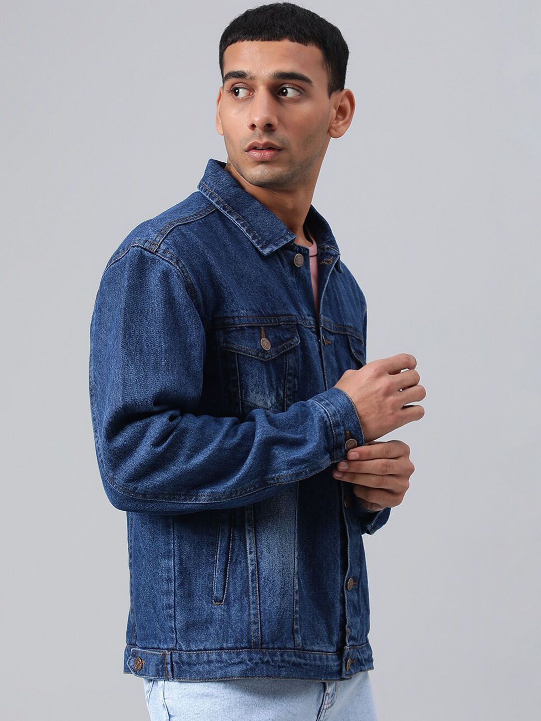 Kotty Men Washed Denim Jacket 