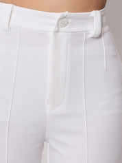 Kotty Women Relaxed Straight Leg Straight Fit High-Rise Easy Wash Trousers