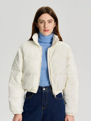 Kotty Stand Collar Crop Puffer Jacket