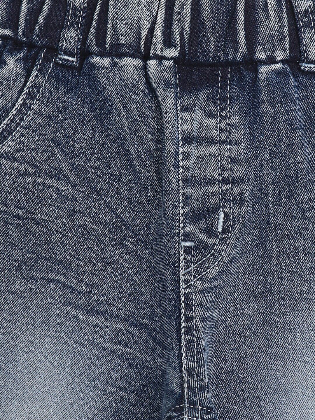 Kotty Girls Blue Jean Regular Fit Heavy Fade Cotton Jeans