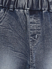 Kotty Girls Blue Jean Regular Fit Heavy Fade Cotton Jeans