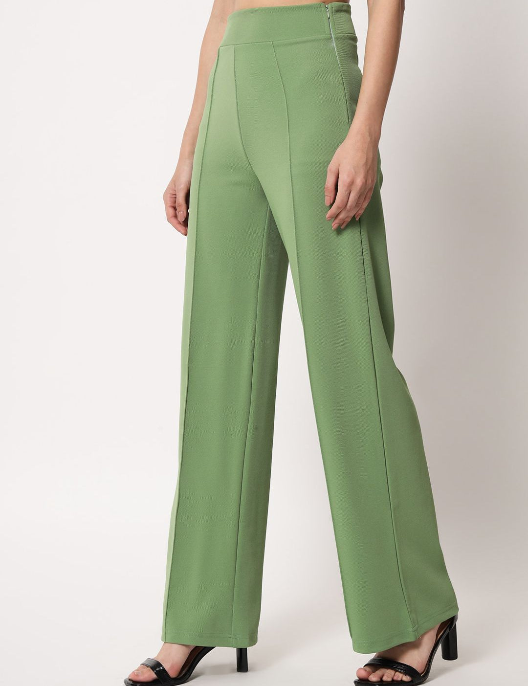 Kotty Women Pack Of 2 Relaxed Straight Leg High-Rise Easy Wash Trousers