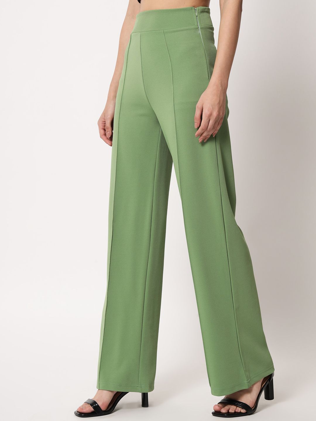 Kotty Women Pack Of 2 Relaxed Straight Leg High-Rise Easy Wash Trousers