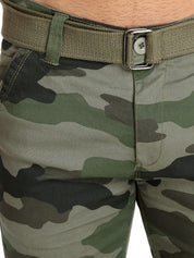 Kotty Men Green Printed Regular Fit Regular Shorts