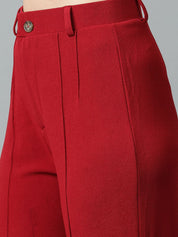 Kotty Maroon Shawl Neck Blazer & Trousers