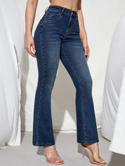 Kotty Women Jean Bootcut High-Rise Light Fade Stretchable Jeans