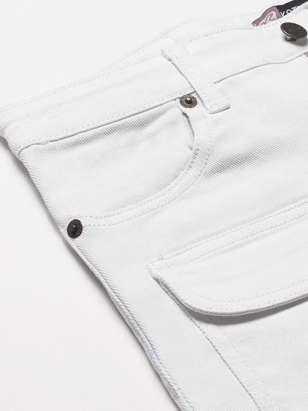 Kotty Women White Bootcut Mid-Rise Clean Look Stretchable Jeans