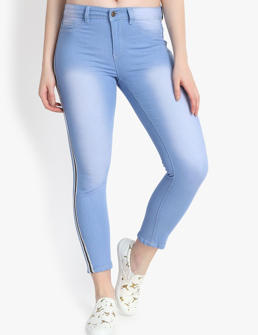 Kotty Women Blue Skinny Fit High-Rise Clean Look Jeans
