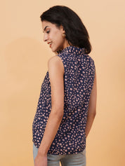 Kotty Blue Graphic Printed Casual Shirt