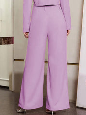 KOTTY BIZwear Basics Women Relaxed Straight Leg Straight Fit High-Rise Easy Wash Trousers