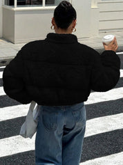 Kotty Women Woollen Crop Open Front Jacket