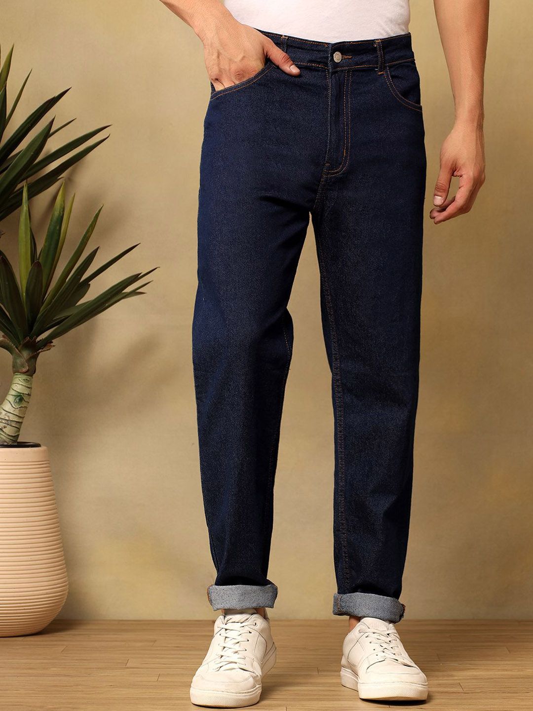 Kotty Men Regular Fit Mid-Rise Stretchable Jeans