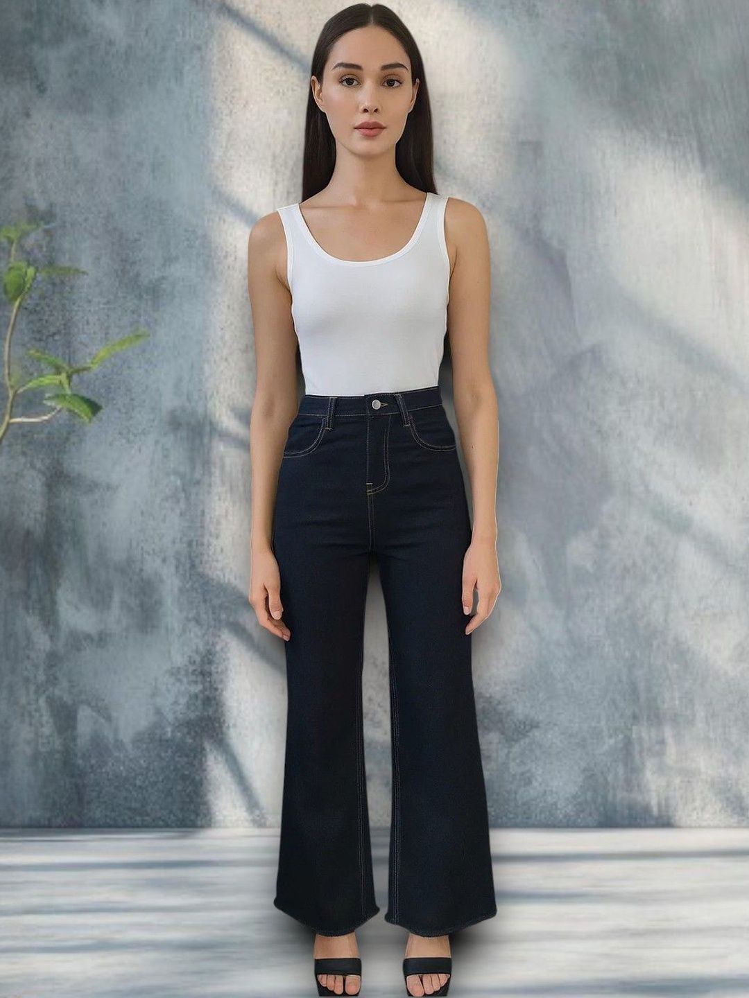 Kotty Women Regular Fit High-Rise Stretchable Boot-Cut Jeans