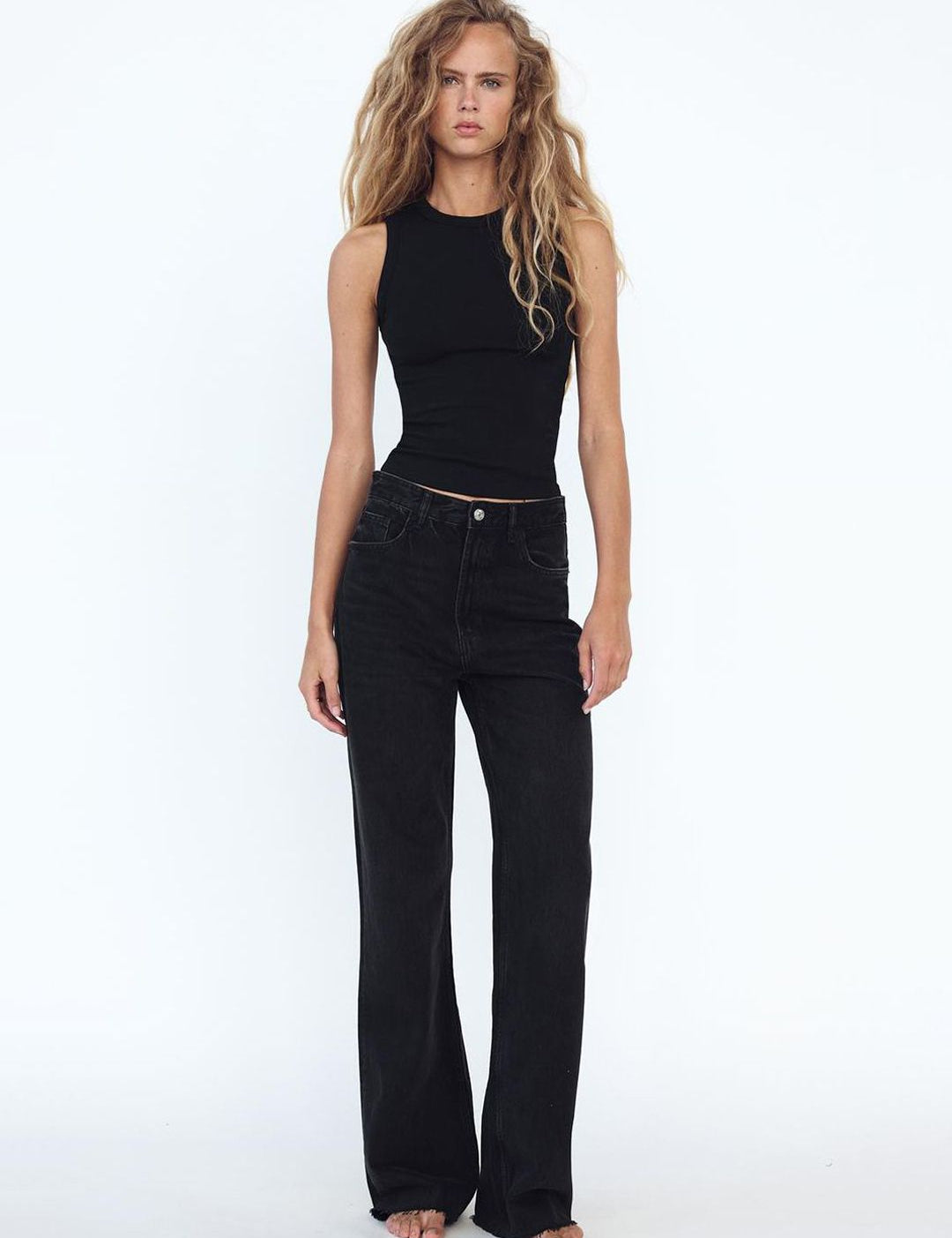 Kotty Women Jean Wide Leg High-Rise Stretchable Jeans