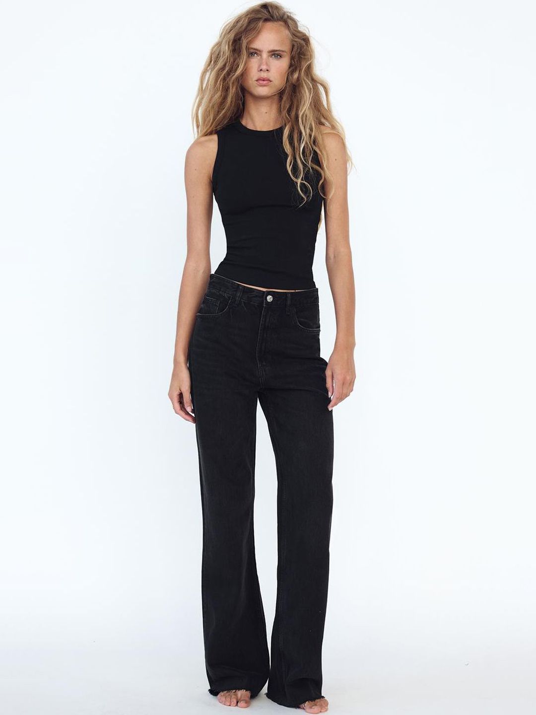 Kotty Women Jean Wide Leg High-Rise Stretchable Jeans