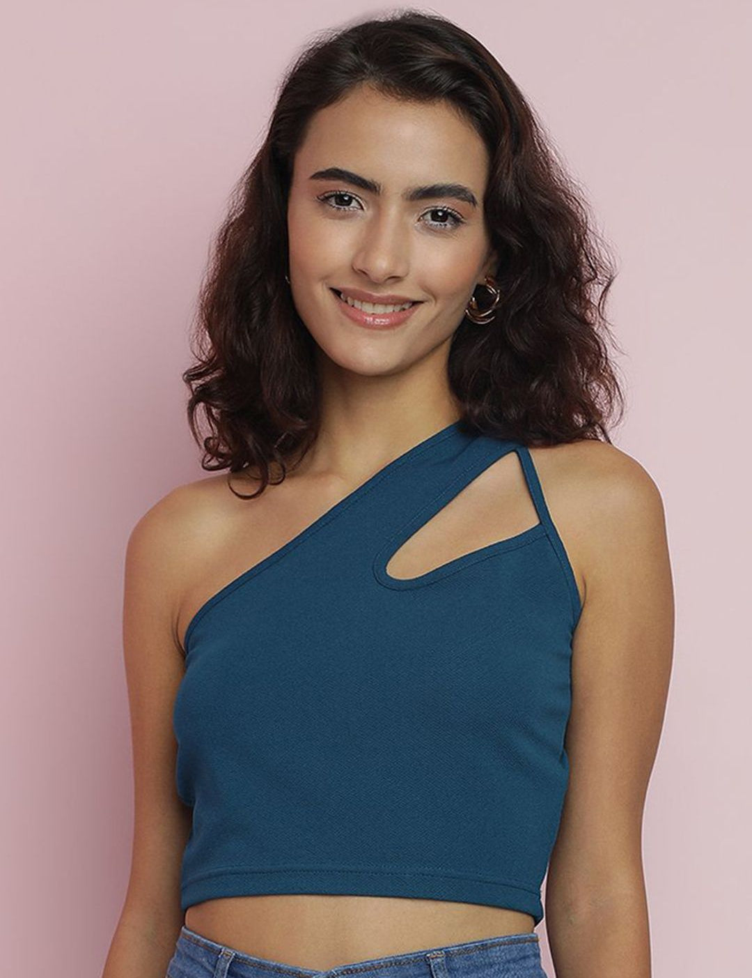 Kotty Women Solid One Shoulder Top