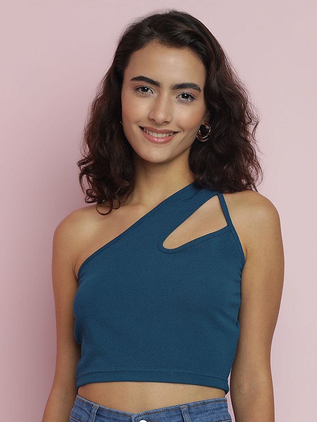 Kotty Women Solid One Shoulder Top