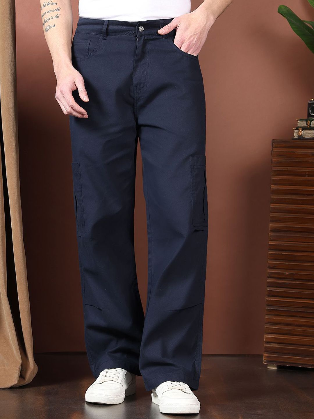Kotty Men Relaxed Easy Wash Cargos Trousers