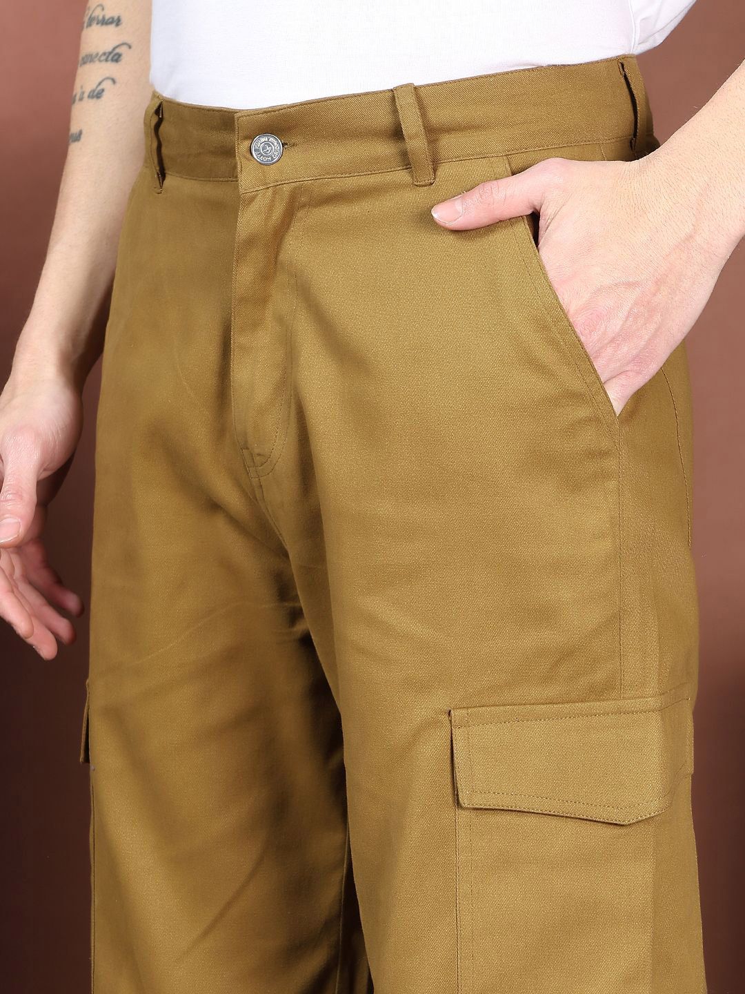 Kotty Men Relaxed Easy Wash Cargos Trousers