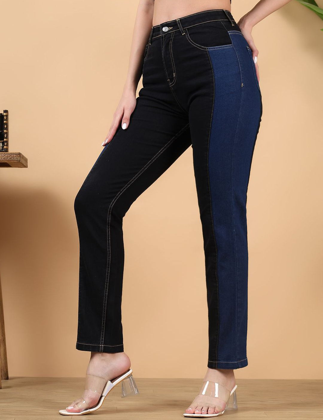 Kotty Women Skinny Fit High-Rise Printed Stretchable Jeans