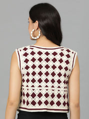 Kotty Women Embellished V-Neck Cotton Top