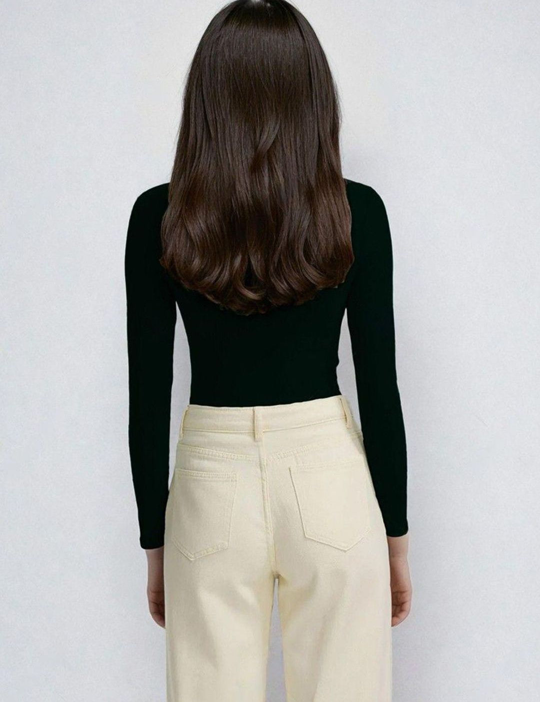 Kotty Black and Mustard Brown Long Sleeves T-Shirt with Trouser