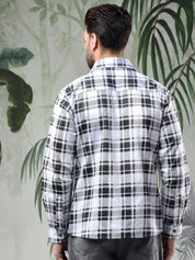 Kotty Men Tartan Checks Opaque Checked Casual Shirt