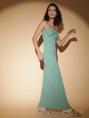 Kotty Solid Off-Shoulder Maxi Dress