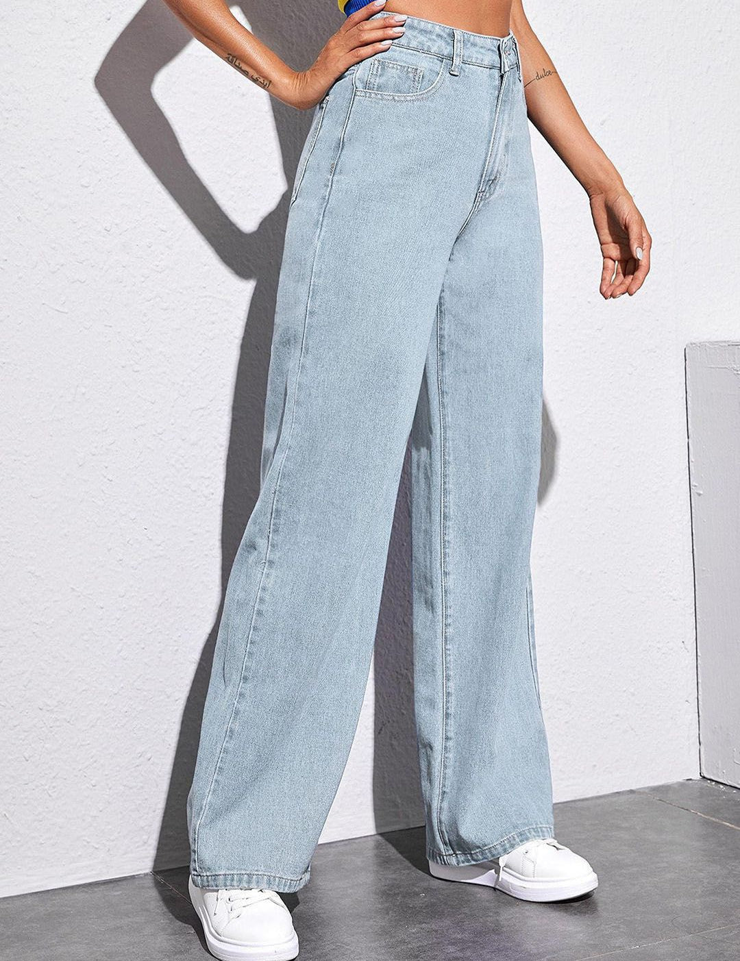 Kotty Women Jean Straight Fit High-Rise Stretchable Jeans