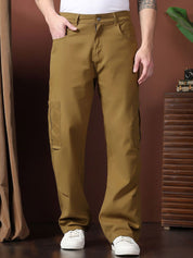 Kotty Men Relaxed Easy Wash Cargos Trousers
