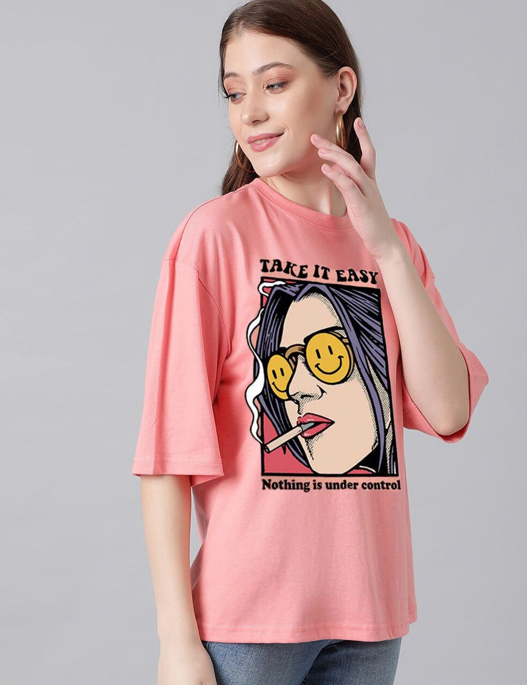 Kotty Graphic Printed Oversized T-shirt