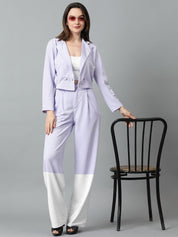 Kotty Women Colourblocked High-Rise Regular Fit Trousers