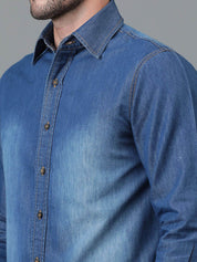 Kotty Men Faded Spread Collar Casual Shirt