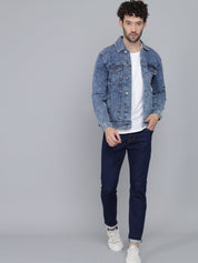 Kotty Men Blue Washed Lightweight Denim Jacket