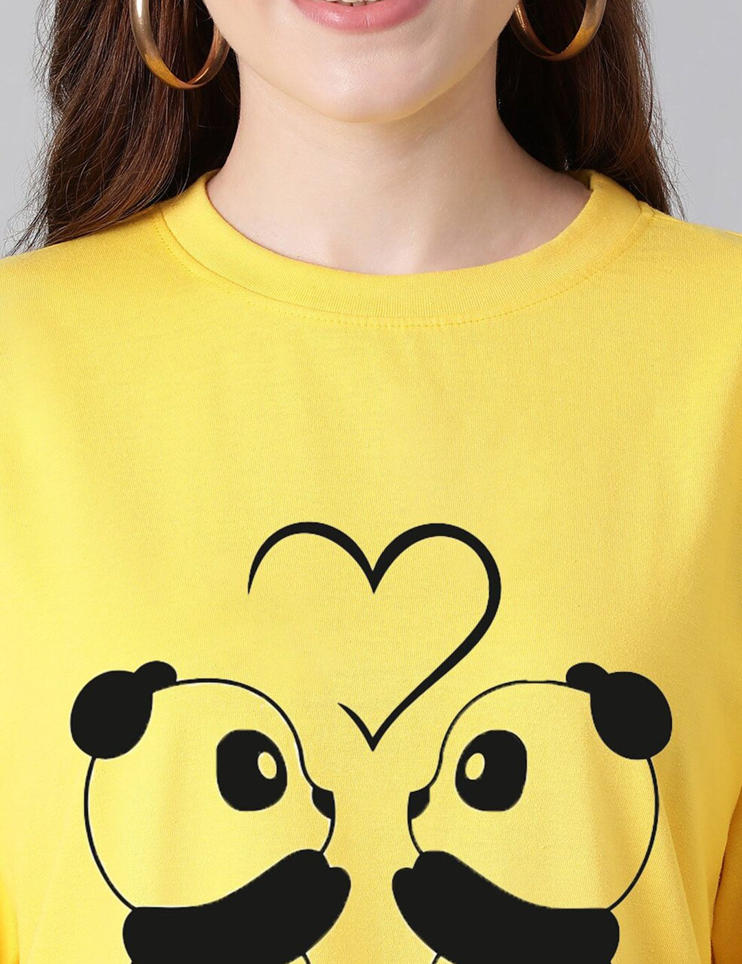 KOTTY Basics Graphic Printed Drop Shoulder Sleeves Oversized T-shirt