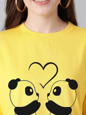 KOTTY Basics Graphic Printed Drop Shoulder Sleeves Oversized T-shirt