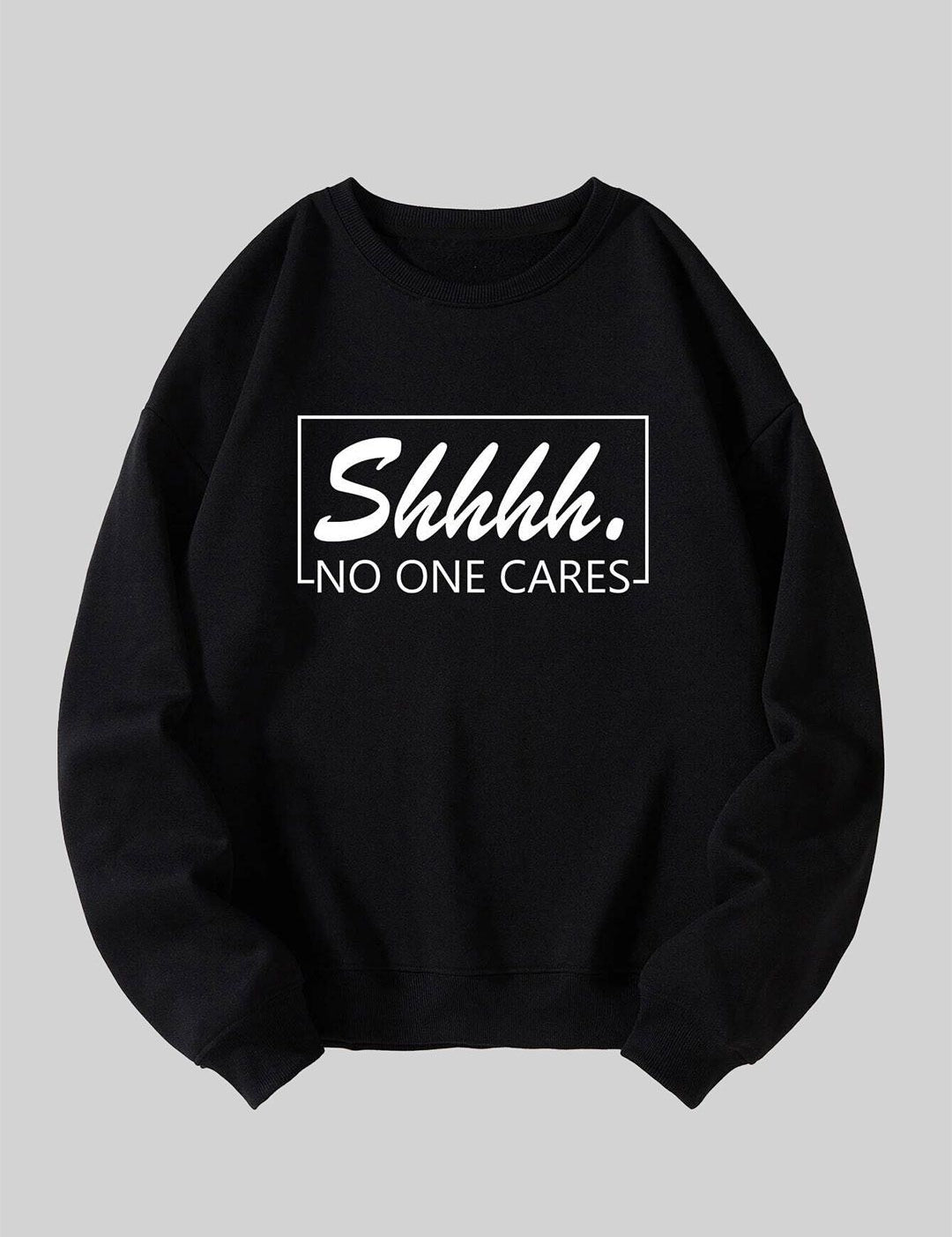 Kotty Typography Printed Fleece Pullover Sweatshirt