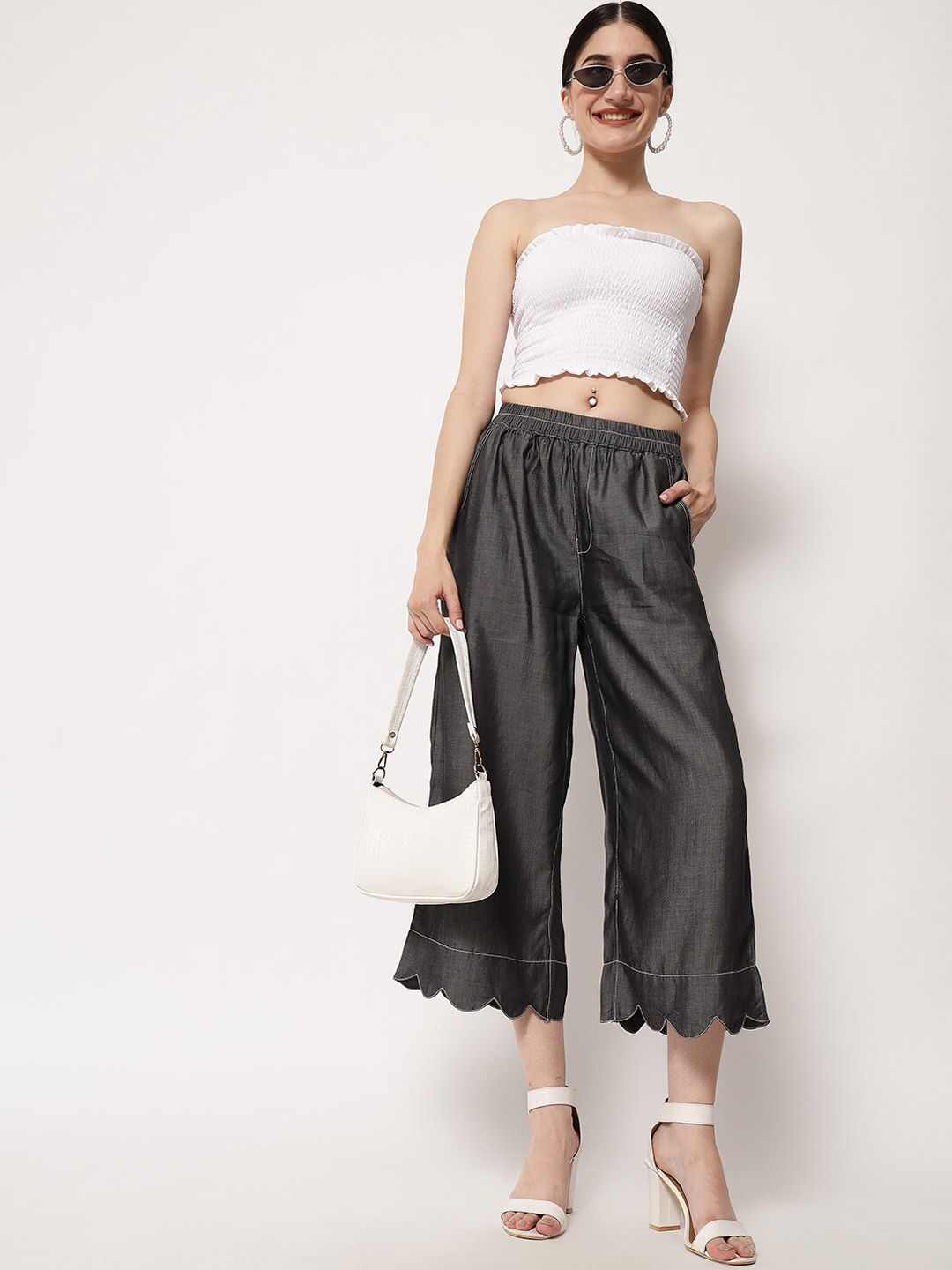 Kotty Women Relaxed Loose Fit Easy Wash Culottes 