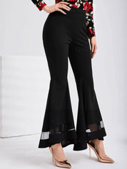 Kotty Women Relaxed Flared High-Rise Easy Wash Slip-On Bootcut Trousers