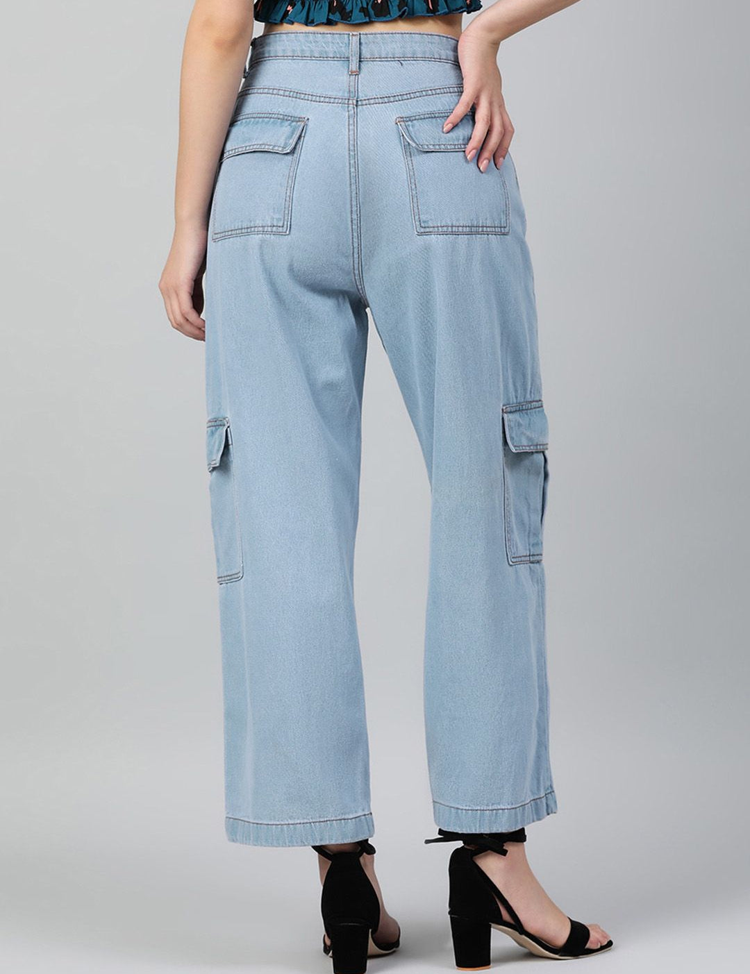 Kotty Women Straight Fit High-Rise Stretchable Jeans