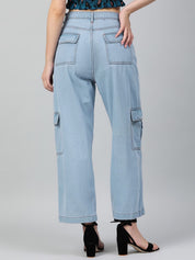 Kotty Women Straight Fit High-Rise Stretchable Jeans