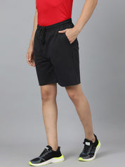 Kotty Men Black Mid-Rise Regular Shorts